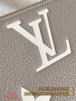 高仿精品 LV 大象灰色 壓花 拉鏈錢包 M69794 實拍照片壓花特寫