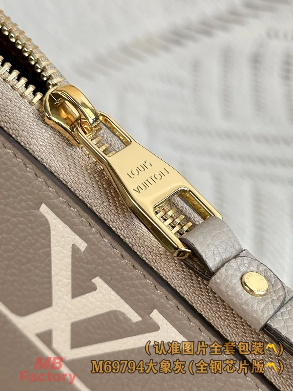高仿精品 LV 大象灰色 壓花 拉鏈錢包 M69794 實拍照片全鋼五金拉鏈
