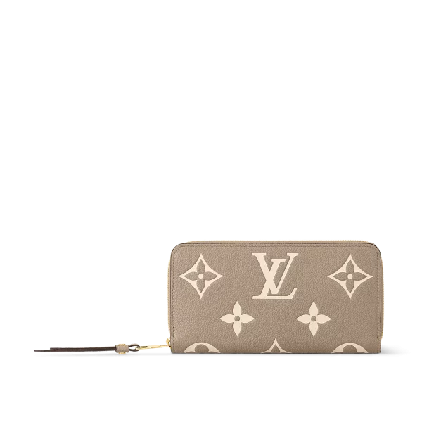 高仿精品 LV 大象灰色 壓花 拉鏈錢包 M69794- 主圖1