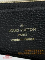 高仿精品 LV 黑色 壓花 拉鏈錢包 M80481 實拍照片鋼印LOGO