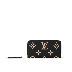 高仿精品 LV 黑色 壓花 拉鏈錢包 M80481 主圖-1